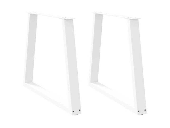 vidaXL Esstisch Beine V-Form 2 Stück Weiß 70x(72-73,3) cm Stahl