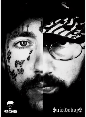Inspire Picks Suicideboys Vintage Rap Album Poster Hip Hop Canvas Wall Art Decor 8 30x42cm Unframed