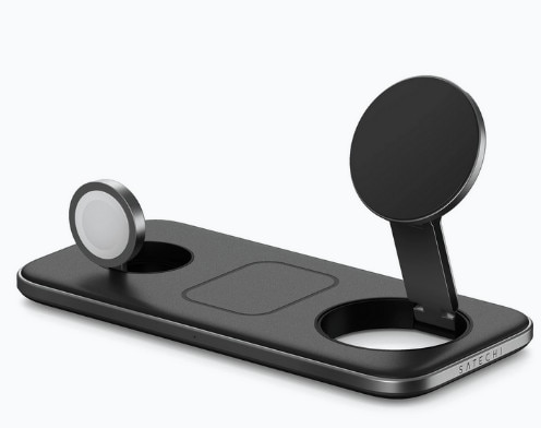 Satechi Magnetic 2-in-1 Wireless Charging Stand Space Gray ST-QTPM-EA