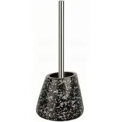 Spirella "Etna" WC Bürste Toilettenbürste in Steinoptik aus Polyresin 17x13x19cm Glitzer Schwarz