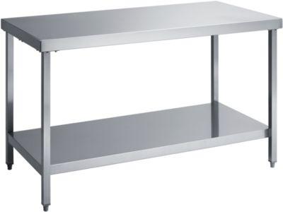 Edelstahl-Arbeitstisch, mit Boden, 1800 x 700 x 850 mm