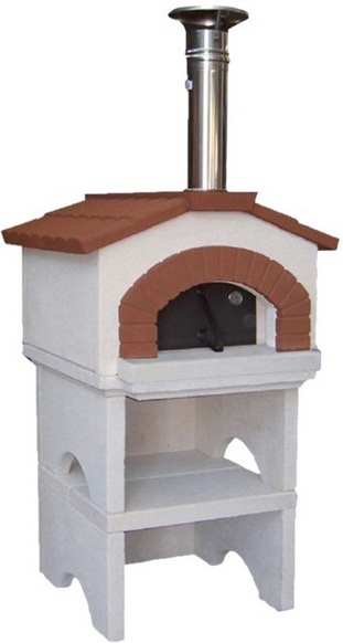 Linea VZ Ponza - Holzbackofen für den Aussenbereich, mit Basis - Kochkammer 55x59 cm