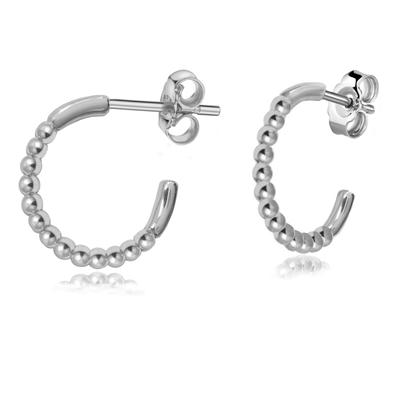 Paar Creolen FIRETTI "Schmuck Geschenk Silber 925 Ohrringe Kugeln", silber (silberfarben), Ohrringe, Damen, 13,5mm, Silber 925 (Sterlingsilber), Made in Germany