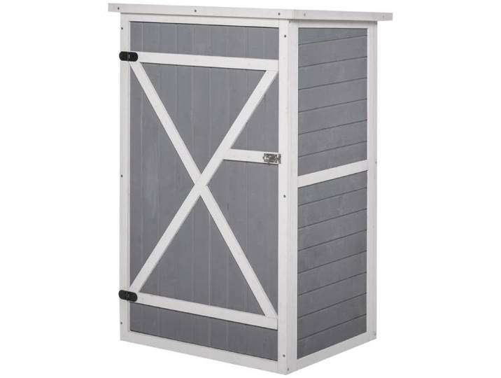Maison de jardin Gardeaux Arguments Salon Noir+Gris+Blanc 75x56x115cm Dimensions totales: 75L x 56B x 115H cm En bois