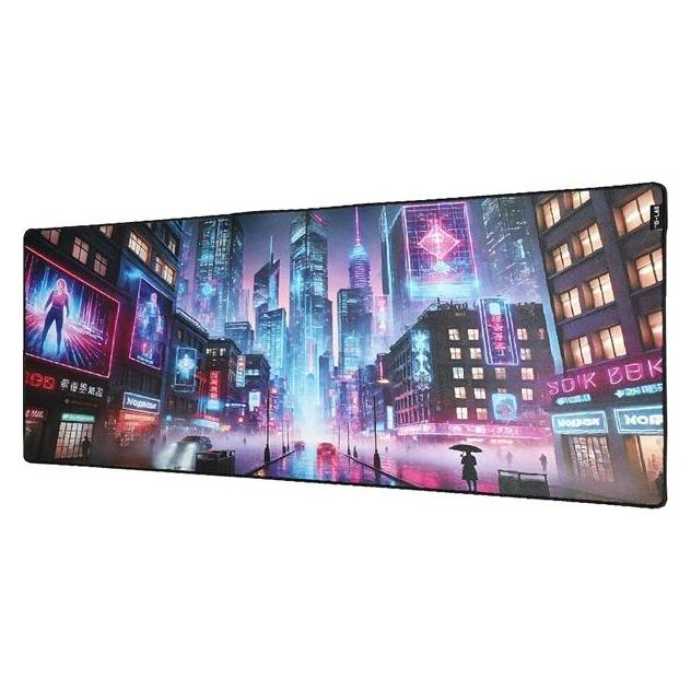 The G-Lab Egérpad - PAD CYBERCITY (900x400x4mm, vízálló, fekete) (PERGLAPAD-CYBERCITY)