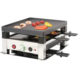 Solis 5 in 1 Table Grill for 4, Racletteofen, Silber