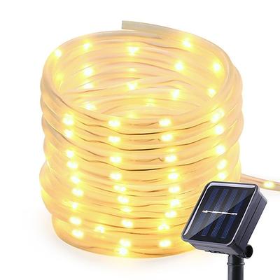 Solar Lichterkette Außen wasserdicht 7M 12M 22m LED Lampen 50 100 LEDs 200 LEDs Seil Röhrenlichter Feen Feiertag Party Solar Gartenlicht