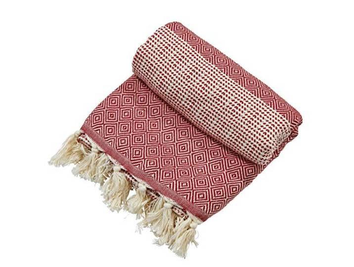 done. Jeté de canapé Lounge Diamond - 100% coton - 100x180 cm - Rouge