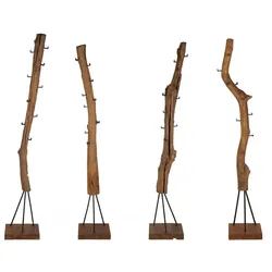 Invicta Interior Bodengarderobe Hemingway 200cm Teakholz, 30 x 35 x 200 cm