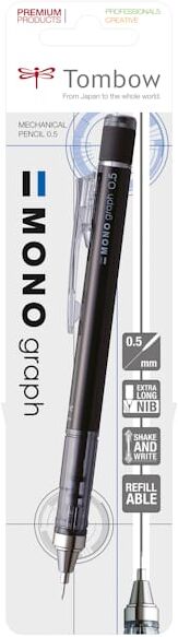 Tombow stiftpenna MONO graph 0,5 svart blister