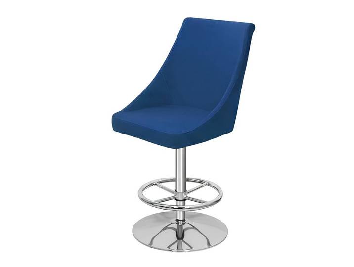 Xlmoebel Barhocker Designer-Barhocker in blauem Textil mit elegantem Design (1 St., Barhocker), Hergestellt in Europa
