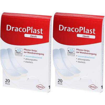 Dracoplast Classic Pflasterstrips weiß 2x 2x20 St Pflaster