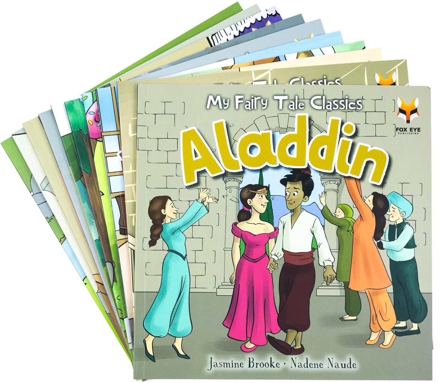 Fox Eye Publishing My FairyTale Classic 10 Picture Books Collection Set by Jasmine Brooke - Paperback - Ages 3-7 - Aladdin, Beauty and the Beast, Puss in Boots & More