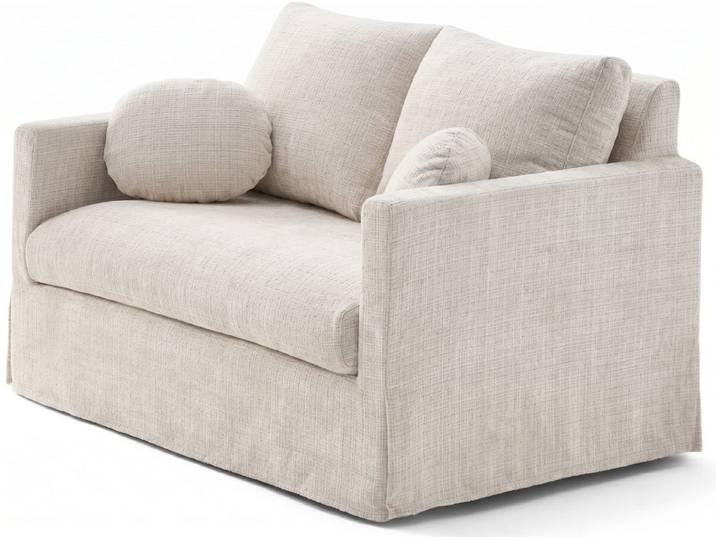Xlmoebel 2-Sitzer Beiges 2-Sitzer-Stoffsofa für stilvolles Wohnen im Wohnzimmer, 1 Teile, Made in Europa