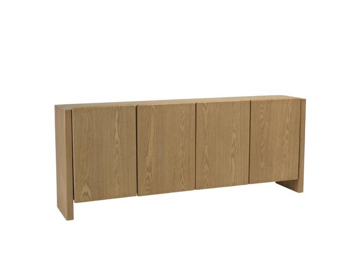 Buffet couleur naturelle 4 portes design arrondi
