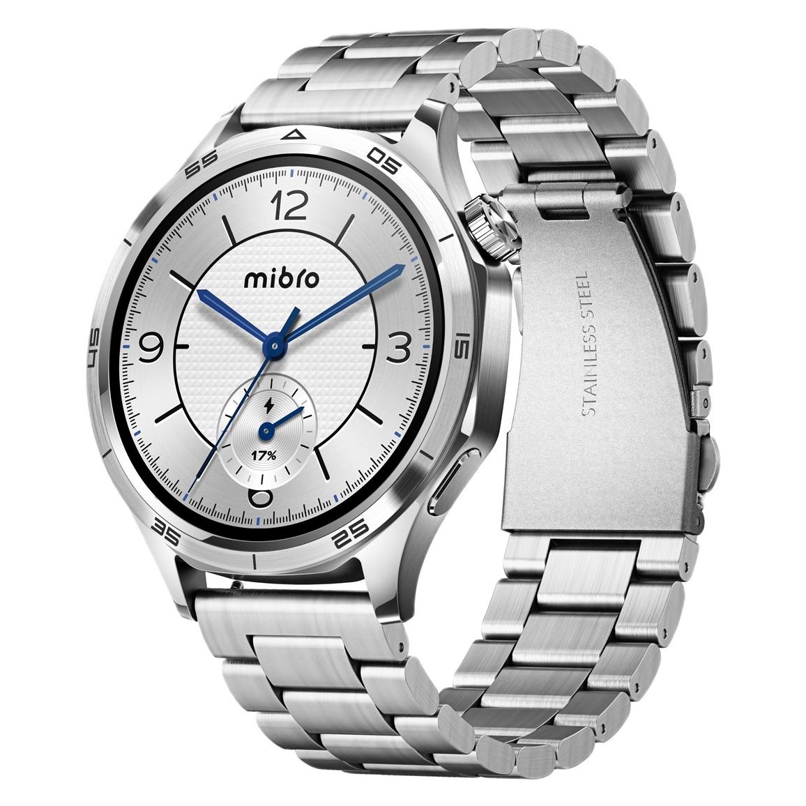 Xiaomi Smartwatch Mibro GT (srebrny) (Anthrazit, Silber) (GT Stainless silver)