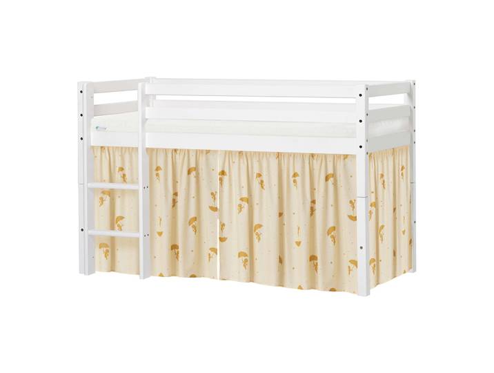 Spielbett, Massivholz, Gelb, 81×168 cm, Halbhoch, Mit Vorhang, Hoppekids ECO Dream