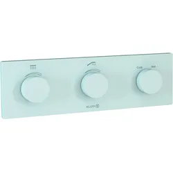 KLUDI TRONIC / PUSHTRONIC elektronisches Unterputz-Thermostat, UP-Rohbau-Set mit Feinbau-Set, HotStop, 3830053-00, Farbe: Mattweiß