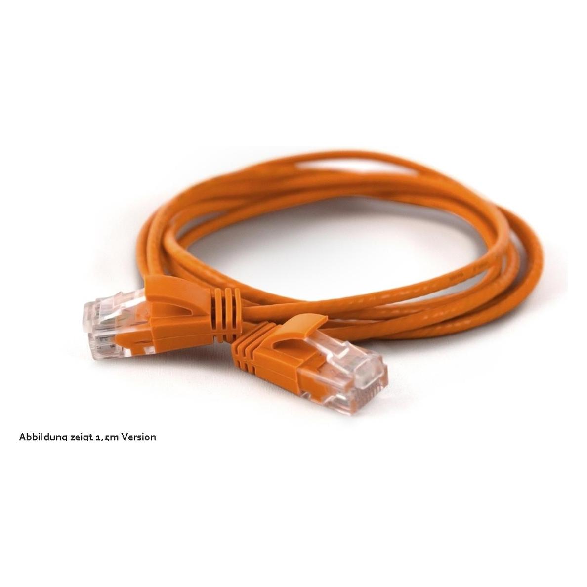 Wantec 7254 U/UTP (UTP) Orange 0.2m Cat6a Netzwerkkabel (U/UTP, CAT6a, 0.20 m) (7254)