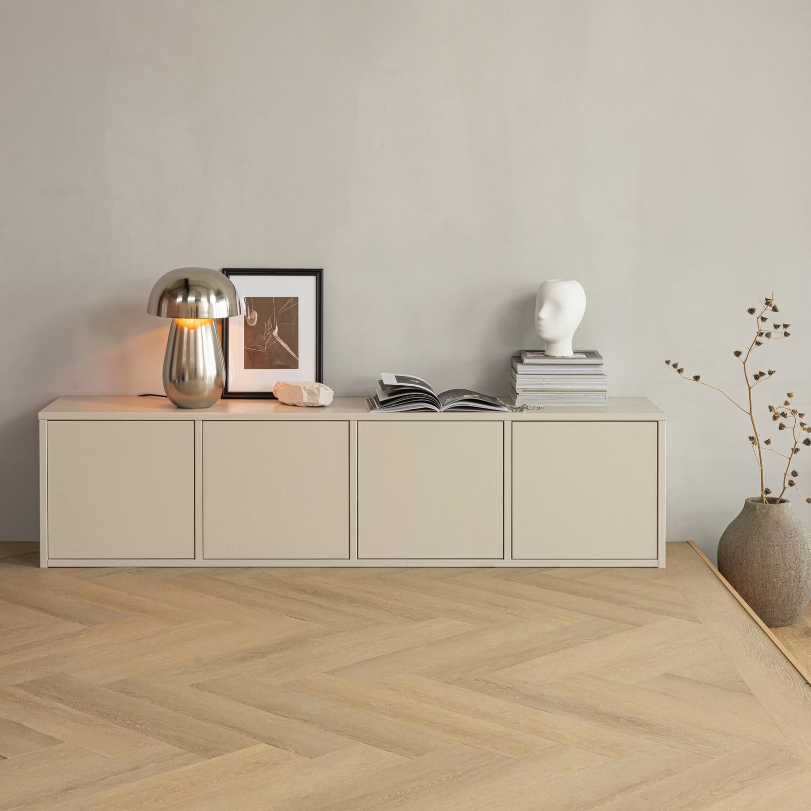 WOOOD TV-meubel Dust in Merel Grenenhout, Breedte: 198 cm
