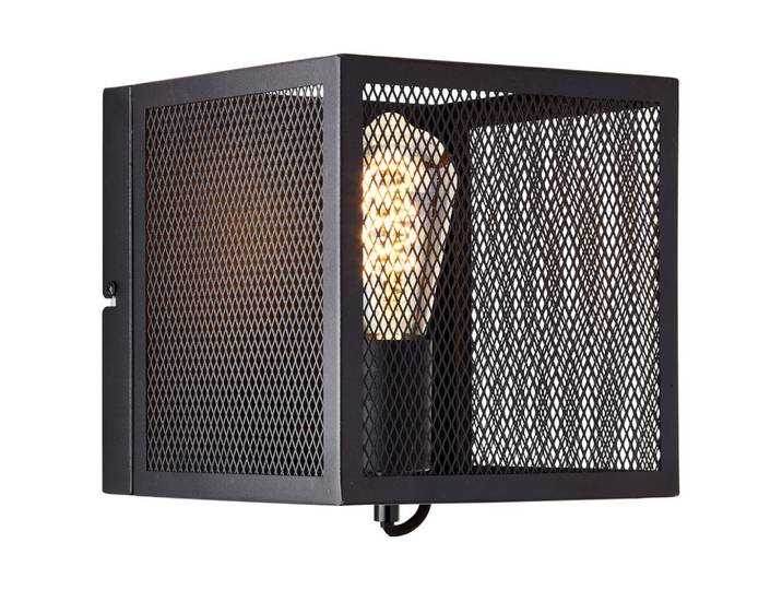 Brilliant Wandleuchte Maze 99731/86, Schwarz, Metall, E27, 20x20x20 cm, Lampen & Leuchten, Innenbeleuchtung, Wandleuchten