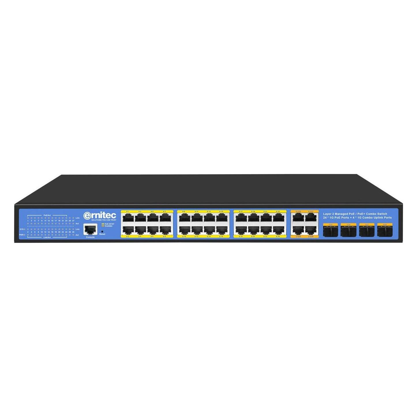 Ernitec Managed Layer 2+ Switch, 24 (24 Ports) (ELECTRA-M224-1GB-370W)