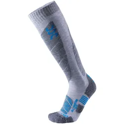 UYN All Mountain Skisocken Herren light grey melange/azur 35-38
