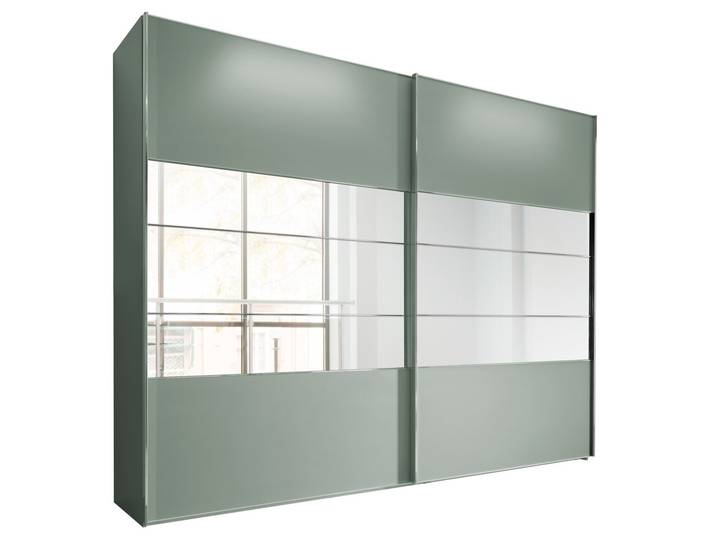 Voleo Schwebetürenschrank 2-türig ARCO, grün, Holznachbildung