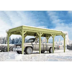 Weka Carport 609 mit Massivholzdach