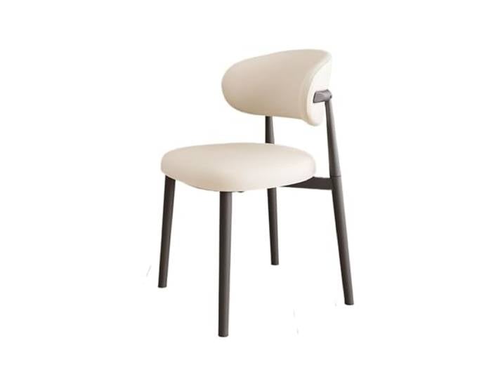 OUTIFUOTPP Nordic Esszimmer Stuhl Hause Moderne Einfache Rückenlehne Licht Luxus PU Leder Stühle Restaurant Wohnzimmer Möbel(Brown)