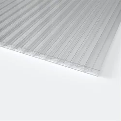 Doppelstegplatten 16 mm Farblos Klar - X + 5-Fach Struktur Polycarbonat 1200 x 5000