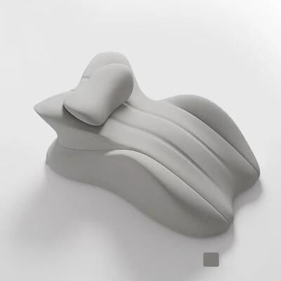 Uplifted Goods Prone Sleeping Pillow With Memory Foam For Waist And Neck Support grey 58x38x23cm