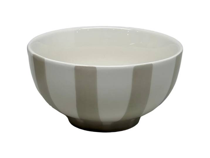 Schüssel Stripes taupe Keramik - Schüssel