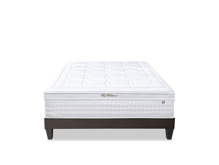 Ensemble matelas mousse h33 sommier bois 180x200