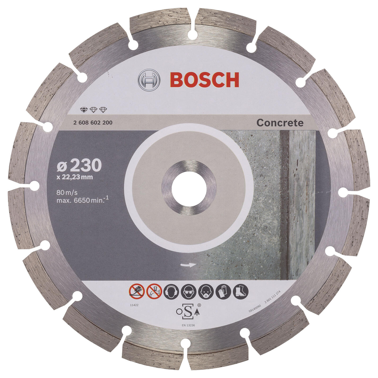 BOSCH Diamant-Trennscheibe Standard for Concrete 2608602200