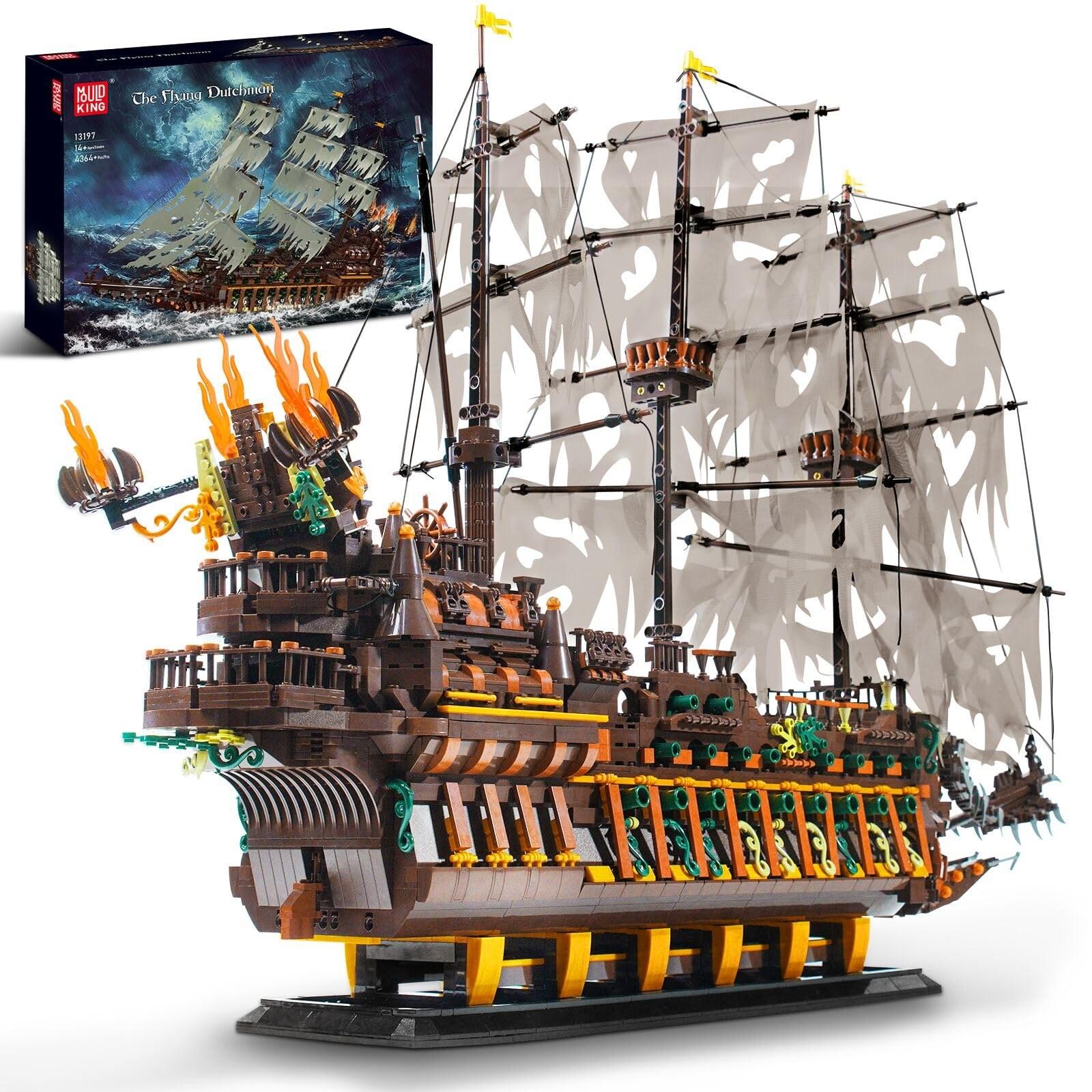 Piratenschiff Bausatz Klemmbausteine - 4364 Teile - Modellbausatz für Erwachsene - 84 cm Großmodell