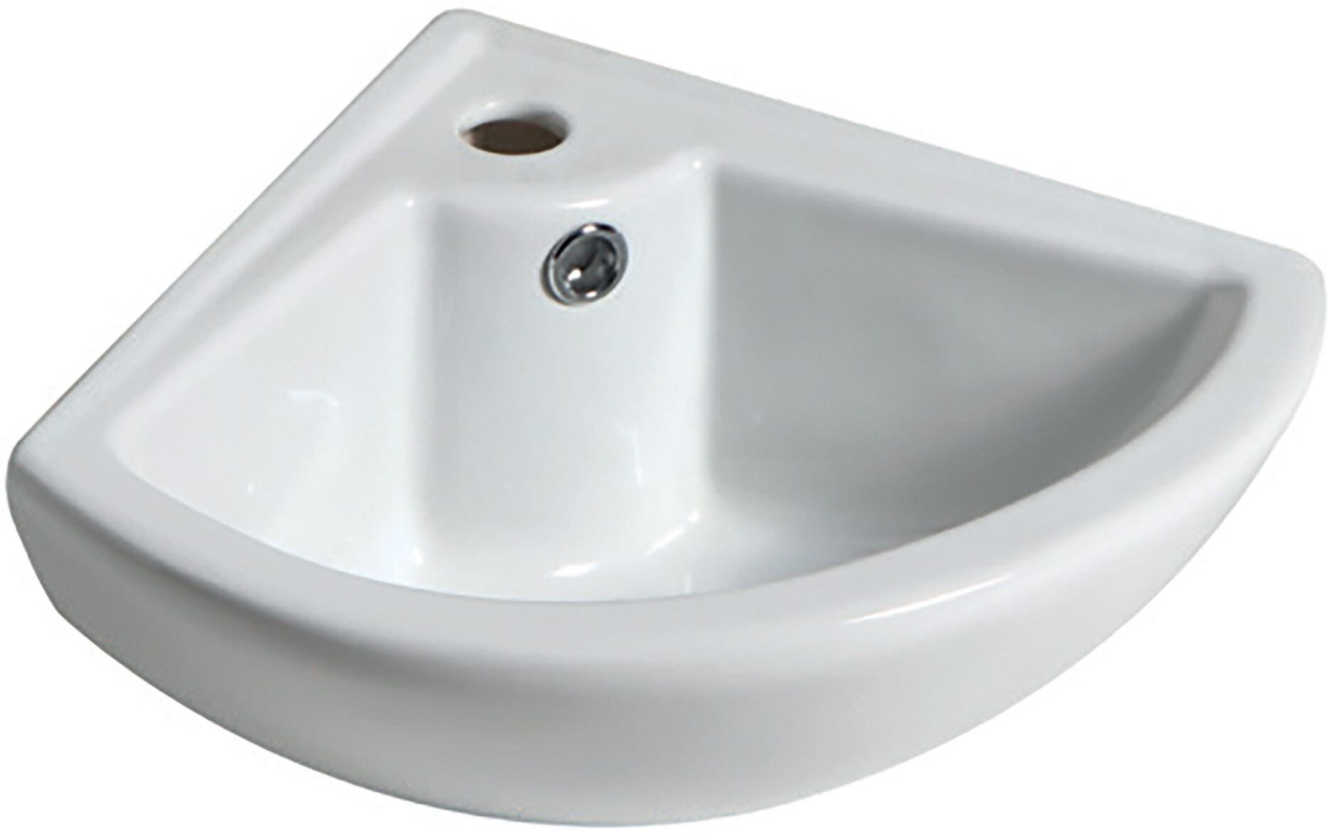 Tecnomat LAVAMANI AD ANGOLO 33,5x33,5 cm (LxP) CERAMICA BIANCO EUROPA CON FORO TROPPOPIENO