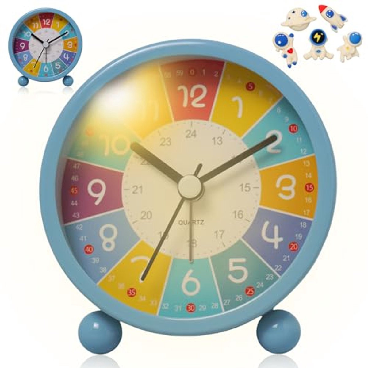 Flintry Digitale Kinderwekker met Nachtlampje - Blauw