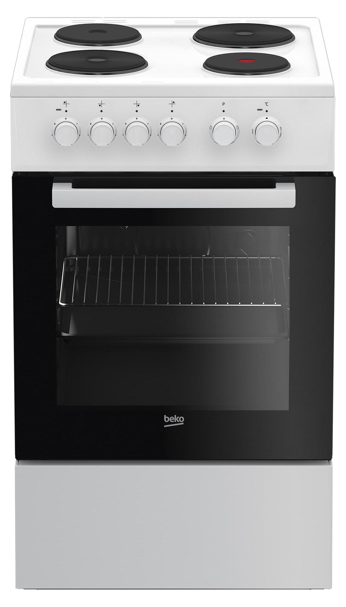 Beko FSS56000GW Standherd 60l Mulden-Kochfeld Grill SteamShine 4Heizarten