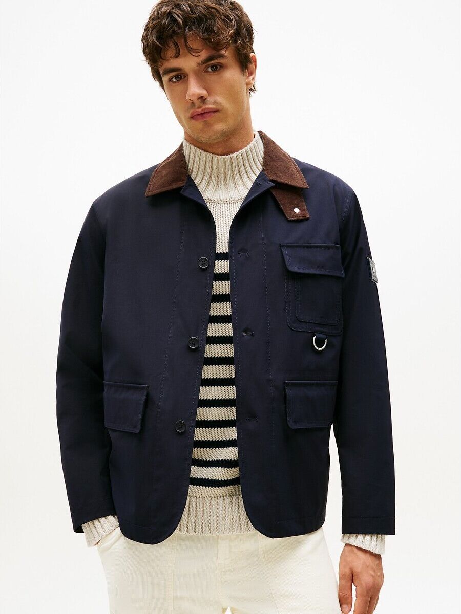 TOMMY HILFIGER Veste style barn jacket à col contrasté
