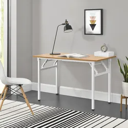 Schreibtisch Alta 120x60cm klappbar Buche/Weiß neu.haus