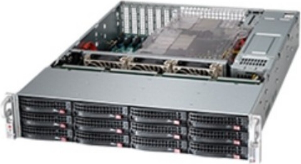 Supermicro SC826BE1C4-R1K23LPB, Rack, Server, Schwarz, ATX, EATX, 2U, Ventilatorausfall, HDD, LAN, Leistung