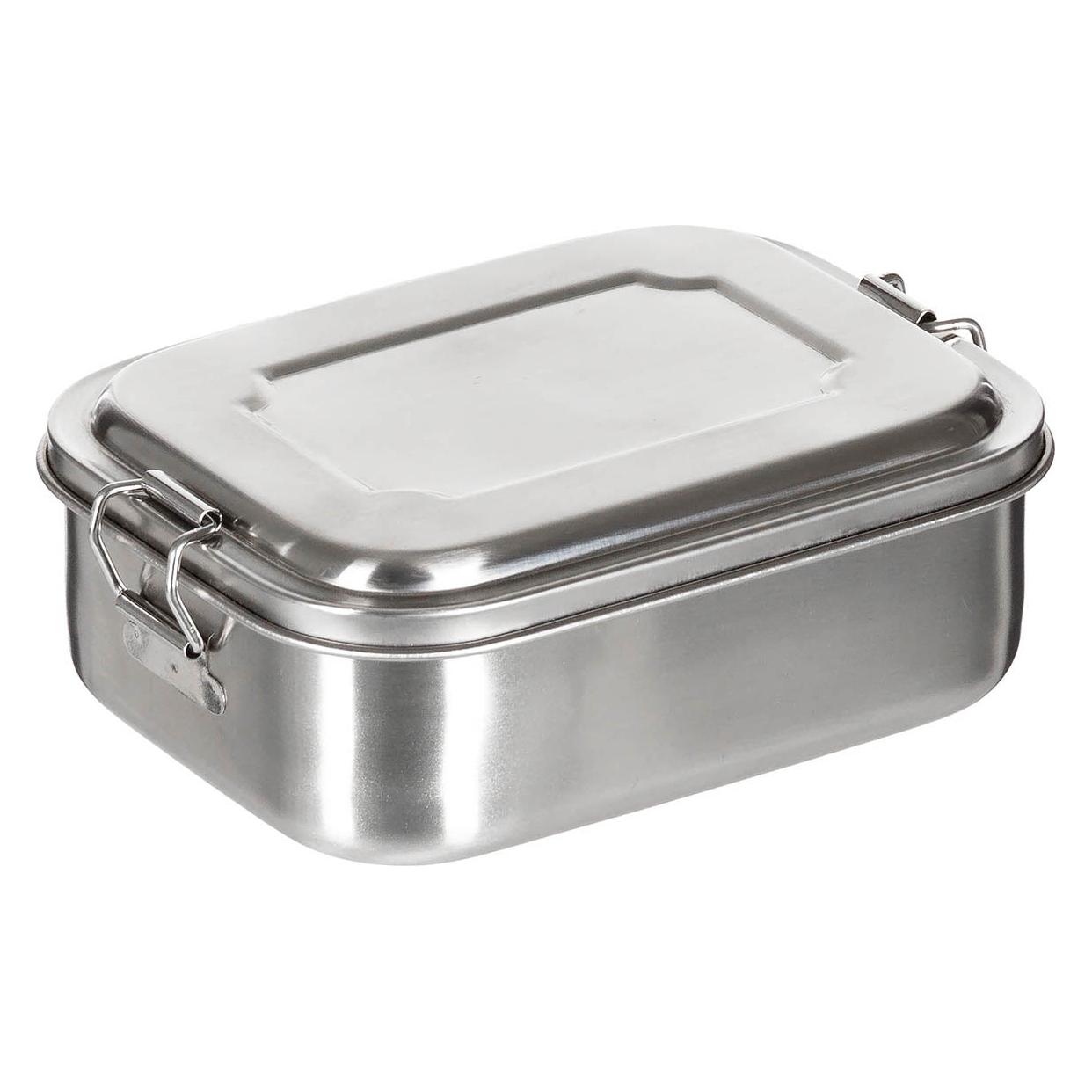 Mfh FoxOutdoor Lunchbox, Edelstahl, ca. 16 x 13 x 6,2 cm (33579234)