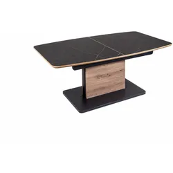 COUCHTISCH höhenverstellbar und ausziehbar Cori 120x56x70 HPL Nero