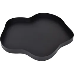 LOFT42 Serva Organisches Metalltablett – Schwarz – Ø40 cm