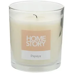 HOME STORY Duftkerze im Glas "Papaya"   ¦ orange ¦ Wachs,Glas ¦ Maße (cm): H: 8  Ø: 7.0