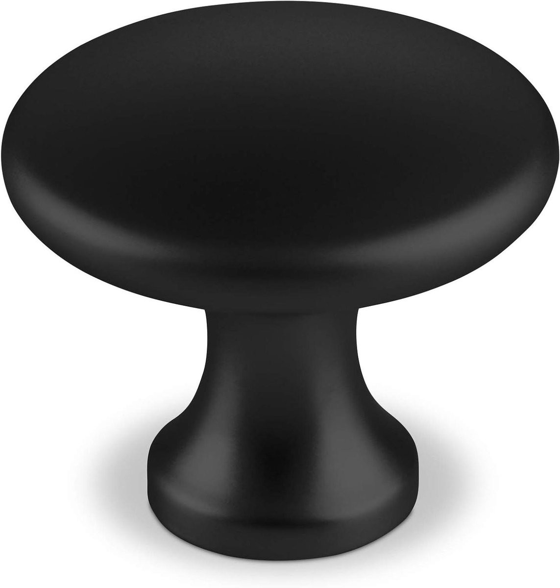 Meubelknop Zwart Mat - Zink Persgietwerk - Ø 29 mm