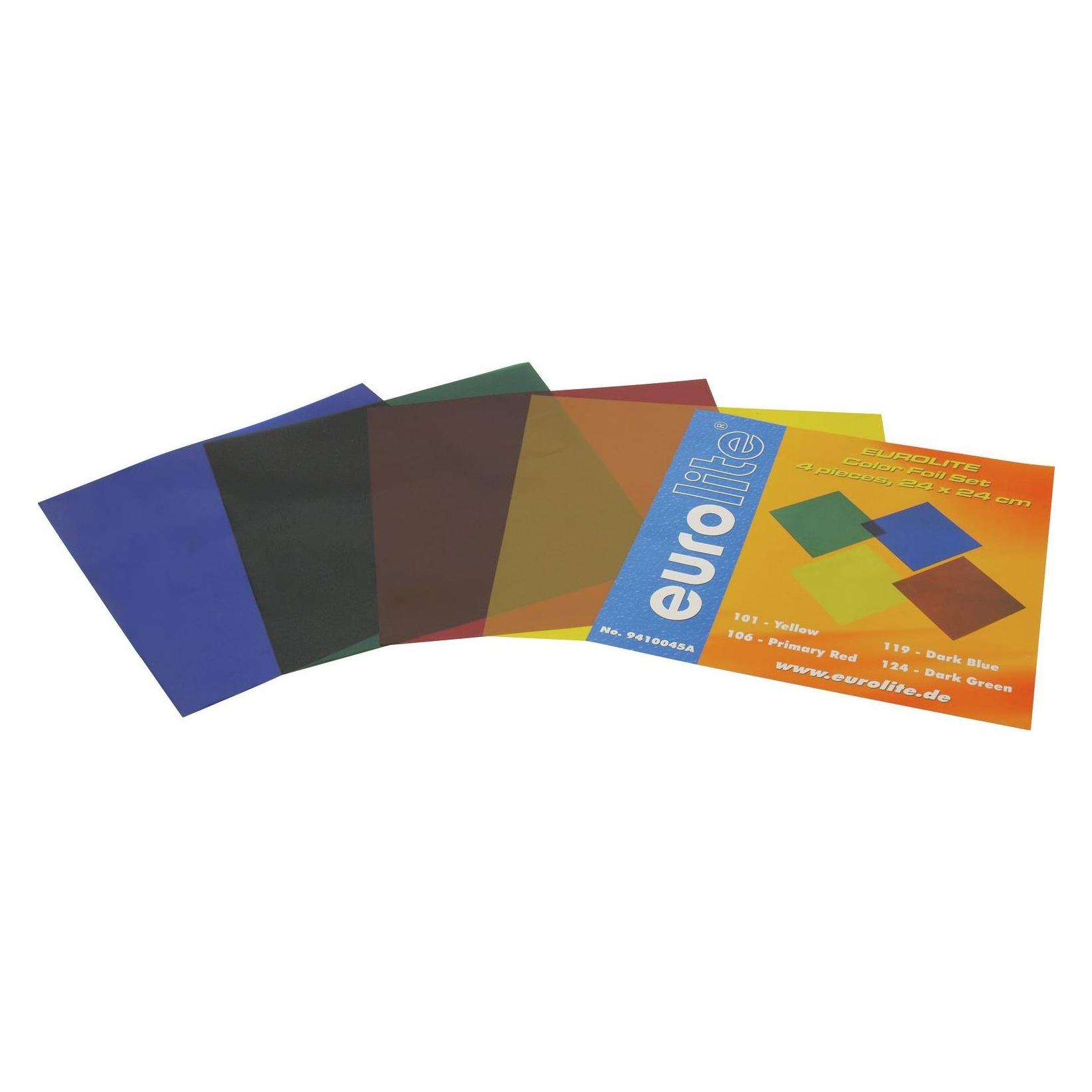 Eurolite Farbfolienset 24x24cm PAR-64 vier Farben (Farbfolie) (9410045A)