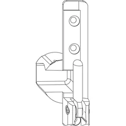Maco, Drehkippbeschlag, Ecklager TO, 4/18 mm, links, 130 kg, silber (55238)