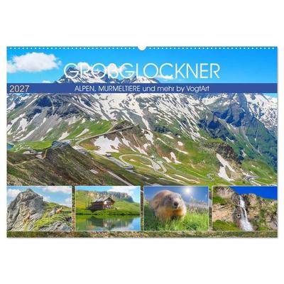 Großglockner, Alpen, Murmeltiere & mehr by VogtArt (Wandkalender 2027 DIN A2 quer), CALVENDO Monatskalender